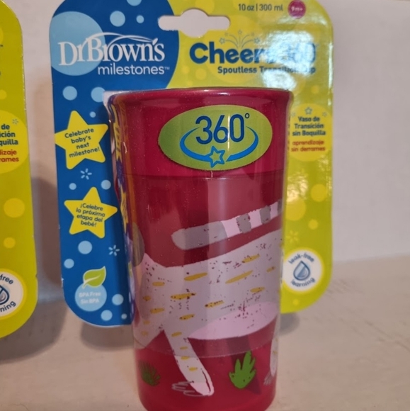 Set of 2 Dr. Brown's Cheer 360° Spoutless Transition Cups - Picture 2 of 5